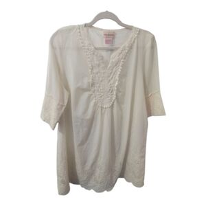 Cream Lace Trim Blouse Vintage Toffee Apple